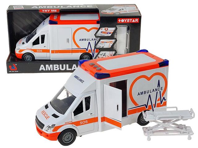 ADAR AUTO AMBULANS Z NOSZAMI ŚWIATŁO,DŹWIĘK 613645