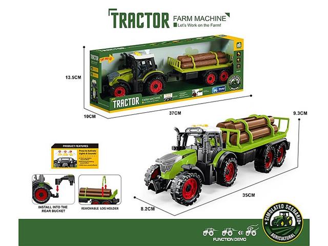 ADAR TRAKTOR Z PRZYCZEPĄ Z DREWNEM ŚWIATŁO,DŹWIĘK 633339