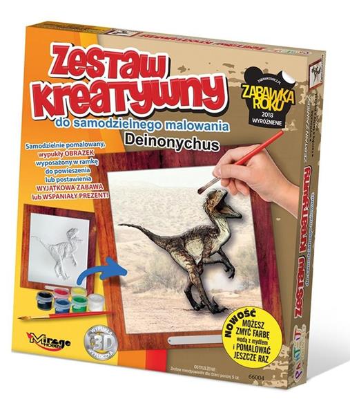 MIRAGE-WYPUKŁA KOLOROWANKA-DINOZAURY-DEINONYCHUS 66004