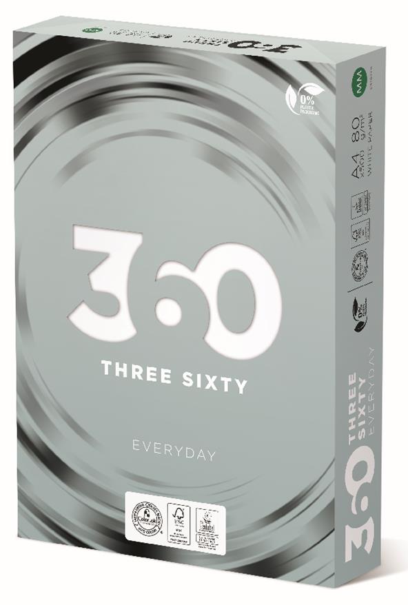 PAPIER KSERO A4 BIAŁY 80G THREE SIXTY 360