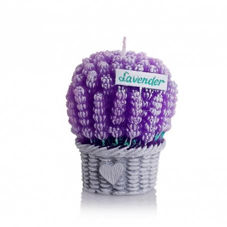 ŚWIECA LAWENDOWA FIGURKA KOSZYK LAWENDY 7CM BARTEK CANDLE