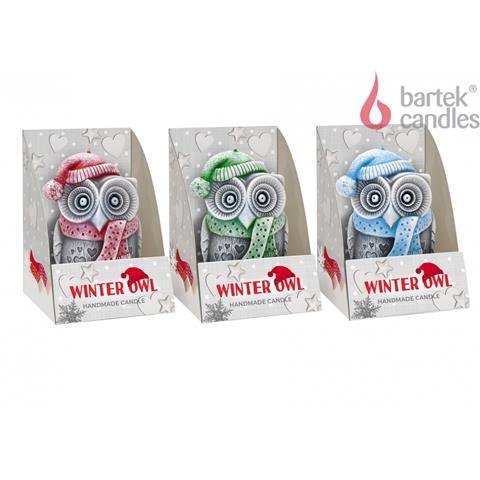 świeca figurka świąteczna winter owl bn