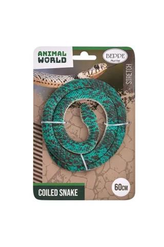 BEPPE WĄŻ GUMOWY ZIELONO-BRĄZOWY 60CM 14256  WGM