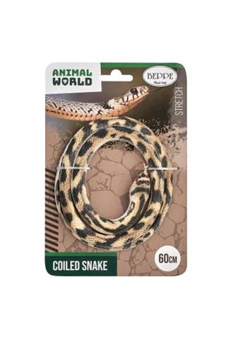 BEPPE WĄŻ GUMOWY BEŻOWO-BRĄZOWY 60CM 14262 WGM