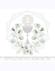 POLMAK ZAPROSZENIE KOMUNIA ŚWIĘTA KWADRAT ZKW 64019 OP. 10SZT