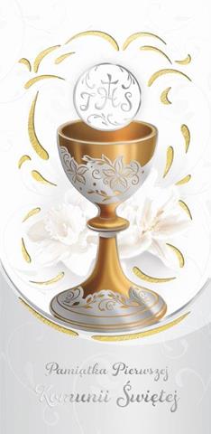 ART NUVO KARTKA DL KS 0110 PAMIĄTKA KOMUNII 10/