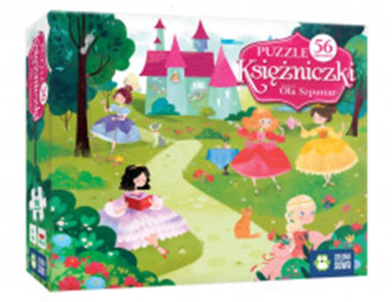 zielona sowa-puzzle 56 el. księżniczki