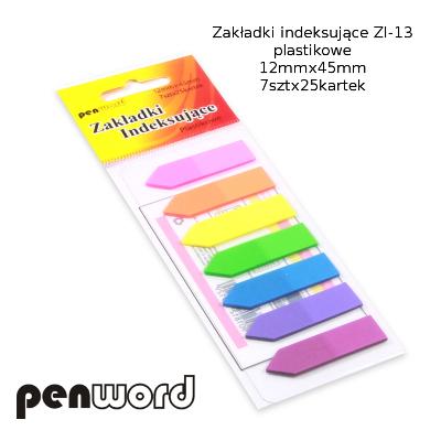 zakładki indeksujące 12mm*45mm 7szt*25  kartek plastikowe psh-zi-13 psh /20/