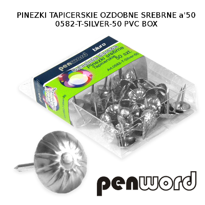 pinezki tapicerskie srebrne  a'50 psh art.0582  /12/