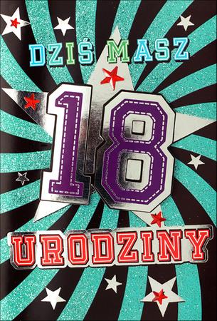 PAN DRAGON KARTKA OZDOBNA 18 URODZINY   HM-200 1117