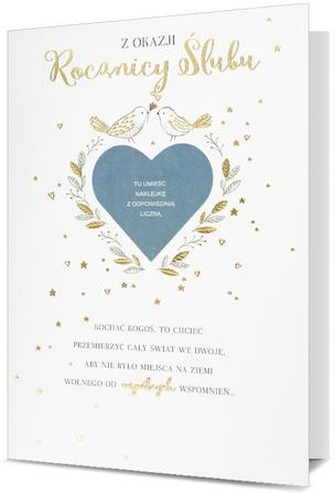 PAN DRAGON KARTKA OZDOBNA ROCZNICA ŚLUBUZ NAKLEJKAMI CYFRY HM-200 1900