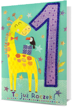 PAN DRAGON KARTKA OZDOBNA 1 URODZINY    HM200-1954