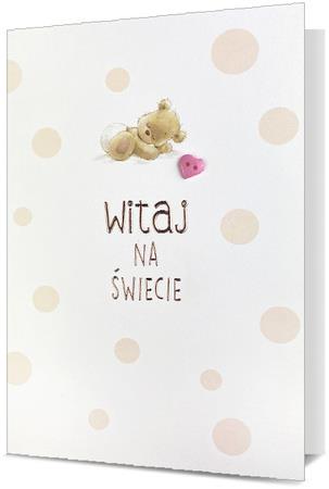 PAN DRAGON KARTKA OZDOBNA WITAJ NA ŚWIECIE HM-200 1957