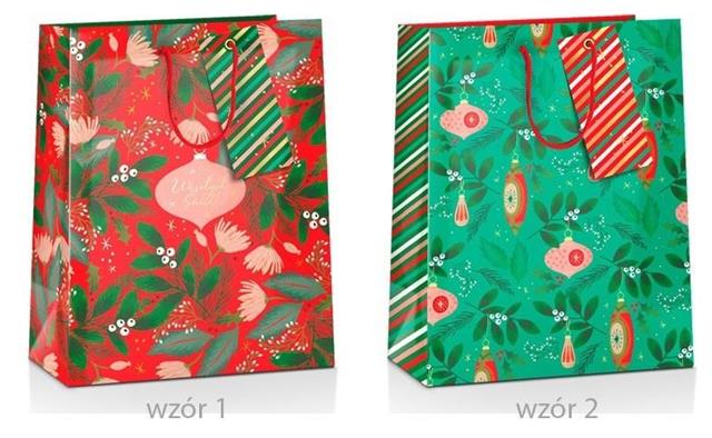 TORBA OZDOBNA 33*46*10CM DRAGON MAXI    XMAS-5-003 BN GWIAZDKA /12/