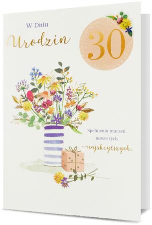 PAN DRAGON KARTKA OZDOBNA URODZINY NAKLEJKI Z LICZBAMI 30-80 LAT HM-200 2449