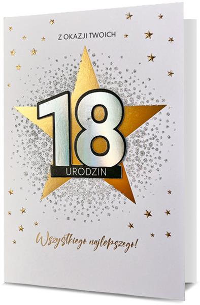 PAN DRAGON KARTKA OZDOBNA 18 URODZINY   HM-100 1085