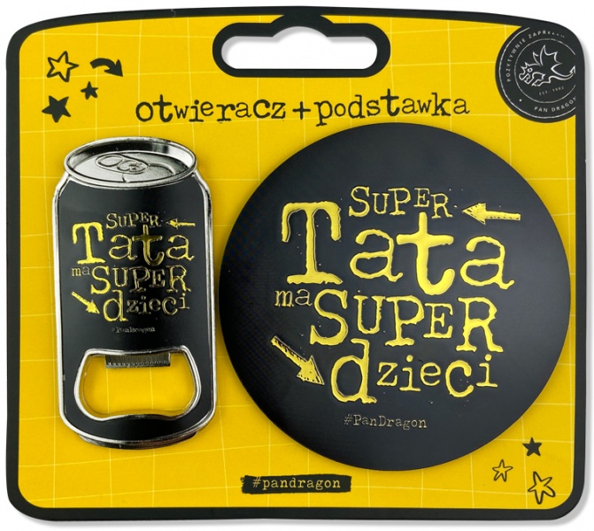 dragon otwieracz + podstawka super tata ma super dzieci dzień ojca