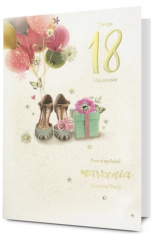 PAN DRAGON KARTKA OZDOBNA 18 URODZINY   HM200 2796