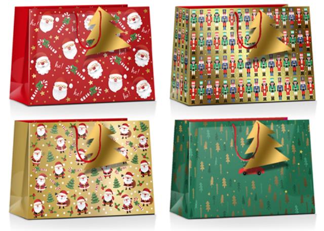 TORBA OZDOBNA 26*32*12CM DRAGON GRAND   XMAS 002 BN GWIAZDKA /12/