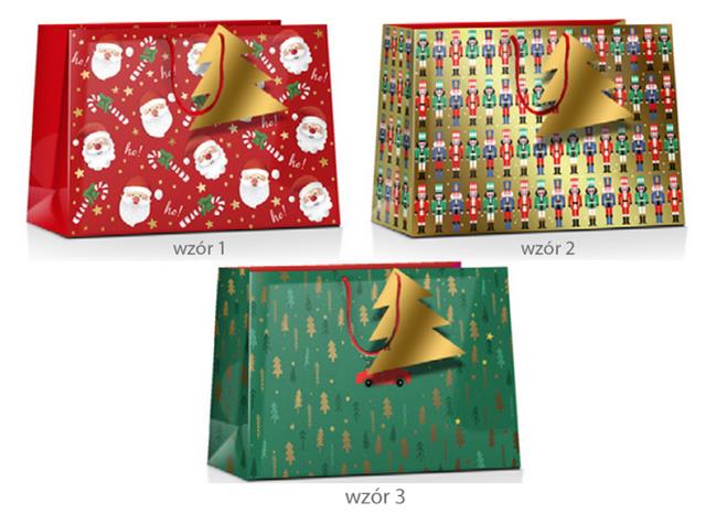 TORBA OZDOBNA 30*42*12CM DRAGON MAXI 003XMAS-BN GRAND GWIAZDKA /12/