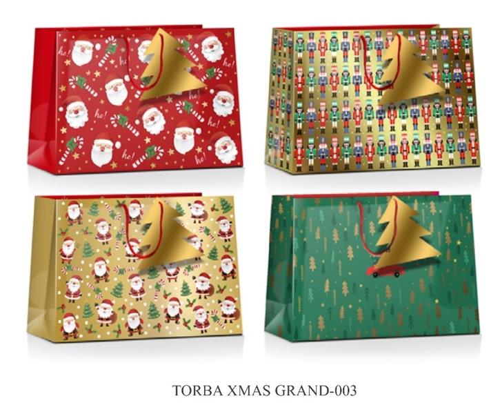 torba ozdobna 42*30*12cm dragon xmas    grand bn 003 gwiazdka /12/