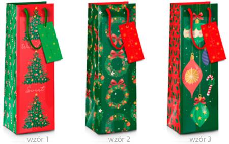 TORBA OZDOBNA 12*36*9CM DRAGON BUTELKA  9-022 BN GWIAZDKA /12/