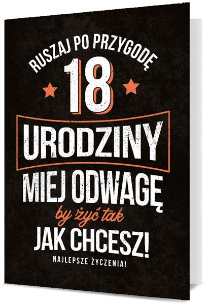PAN DRAGON KARTKA OZDOBNA B6 18 URODZINY2006