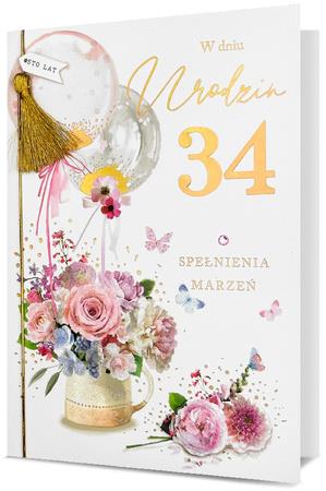 PAN DRAGON KARTKA OZDOBNA URODZINY NAKLEJKAMI Z CYFRAMI HM-200 3047