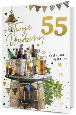 PAN DRAGON KARTKA OZDOBNA URODZINY NAKLEJKAMI Z CYFRAMI HM-200 3059