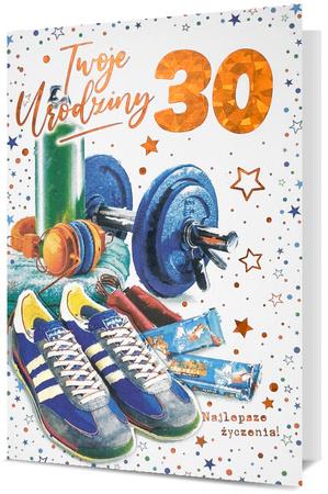 PAN DRAGON KARTKA OZDOBNA URODZINY NAKLEJKAMI Z CYFRAMI HM-200 3062