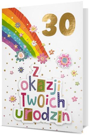 PAN DRAGON KARTKA OZDOBNA URODZINY NAKLEJKAMI Z CYFRAMI HM-200 3069