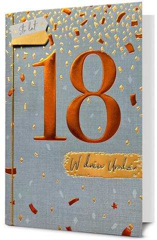 PAN DRAGON KARTKA OZDOBNA 18 URODZINY   HM200 3070