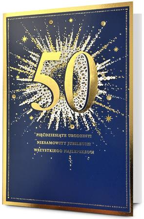 PAN DRAGON KARTKA OZDOBNA 50 URODZINY   HM200-3085