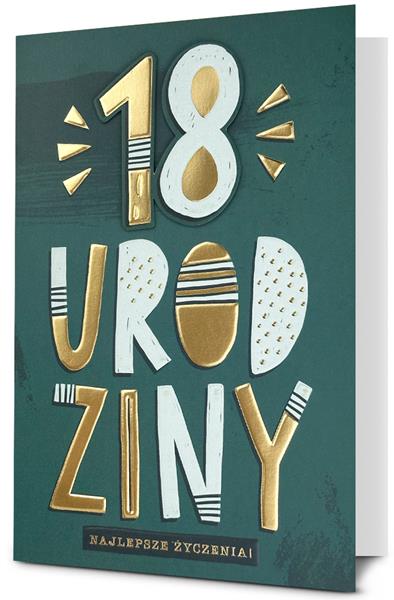 PAN DRAGON KARTKA OZDOBNA 18 URODZINY   HM200 3101