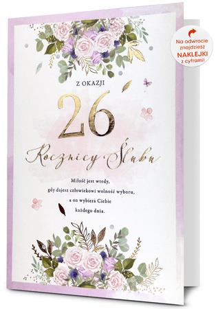 PAN DRAGON KARTKA OZDOBNA ROCZNICA ŚLUBUZ NAKLEJKAMI CYFRY HM-200 3190