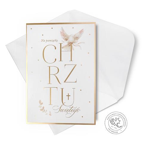 PAN DRAGON KARTKA OZDOBNA CHRZEST ŚWIĘTYSTAR-148