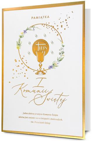 PAN DRAGON KARTKA OZDOBNA PAMIĄTKA KOMUNII HM200-3313