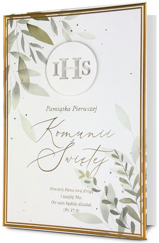 PAN DRAGON KARTKA OZDOBNA PAMIĄTKA KOMUNII HM200-3315