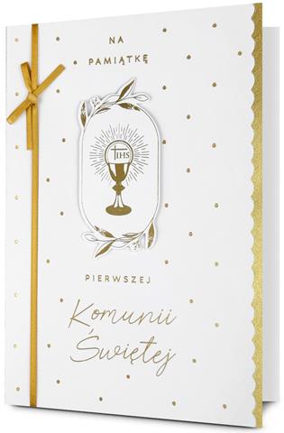 PAN DRAGON KARTKA OZDOBNA PAMIĄTKA KOMUNII HM200-3321