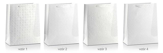 TORBA OZDOBNA 19*23*10CM DRAGON LUX ŚREDNIA 001 WHITE 17  /12/