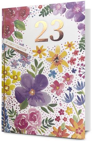 PAN DRAGON KARTKA OZDOBNA URODZINY NAKLEJKAMI Z CYFRAMI HM-200 3350