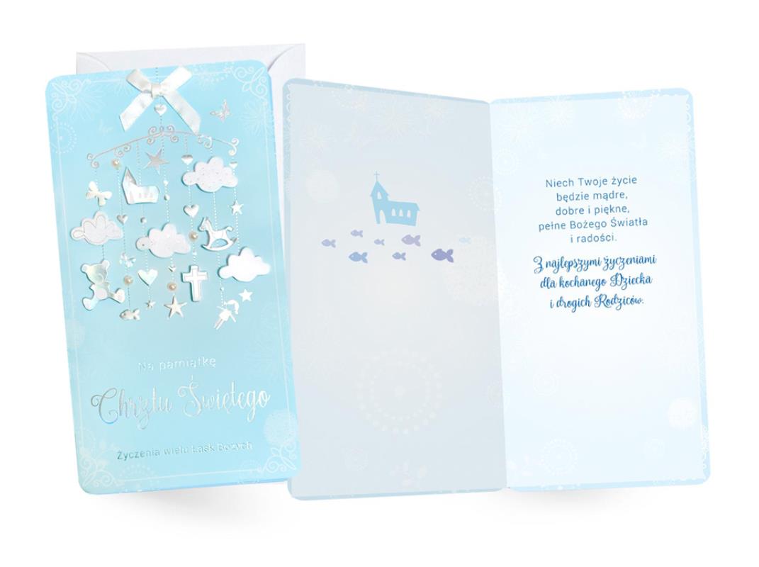 KUKARTKA KARTKA OZDOBNA CHRZEST PM-079