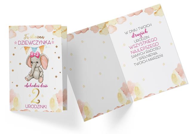 KUKARTKA KARNET OKOLICZNOŚCIOWY 2 URODZINY PR-319