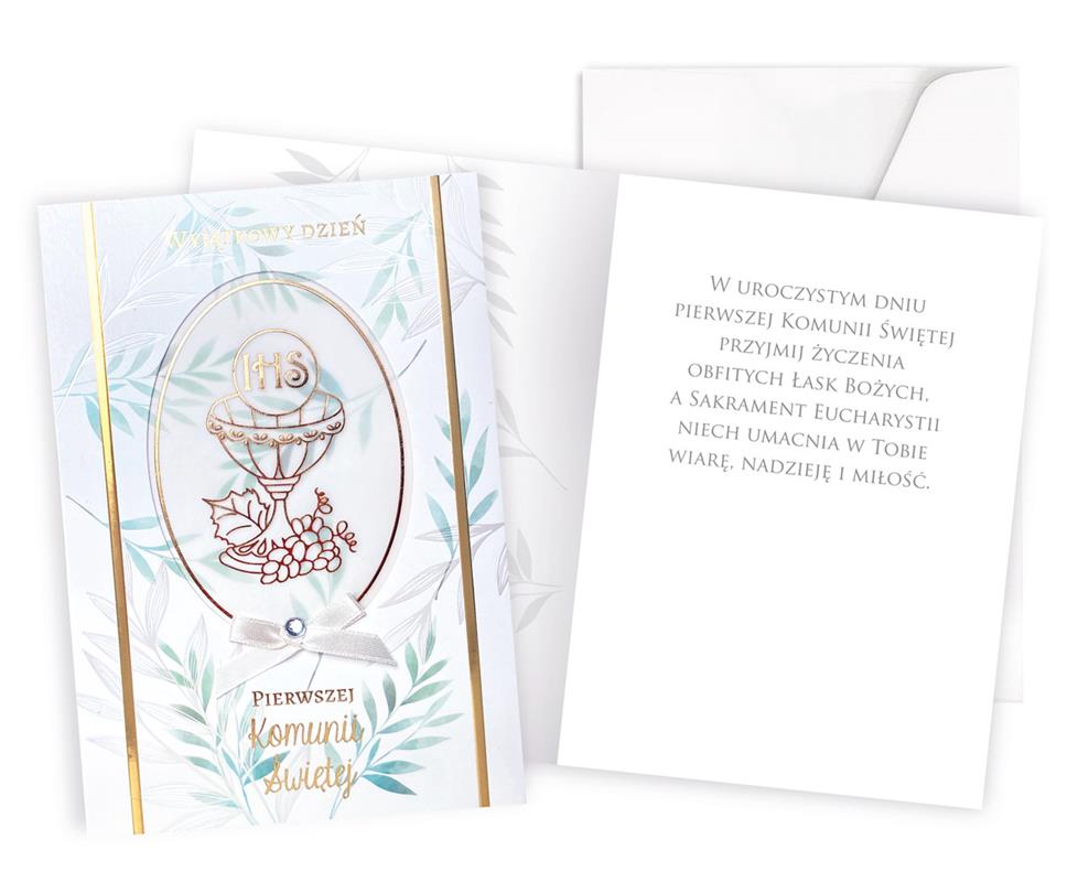 KUKARTKA KARTKA OZDOBNA KOMUNIA DK-964