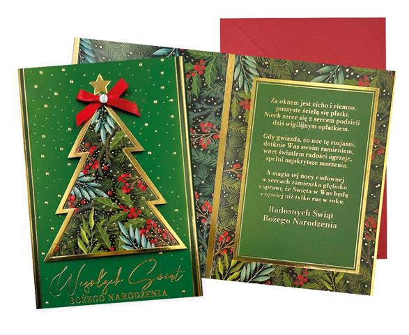 KUKARTKA KARTKA OZDOBNA BN GWIAZDKA DK-1043