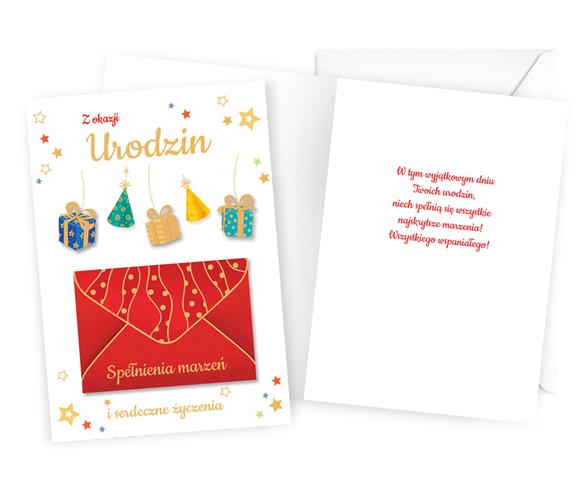 KUKARTKA KARTKA OZDOBNA URODZINY DK-1055