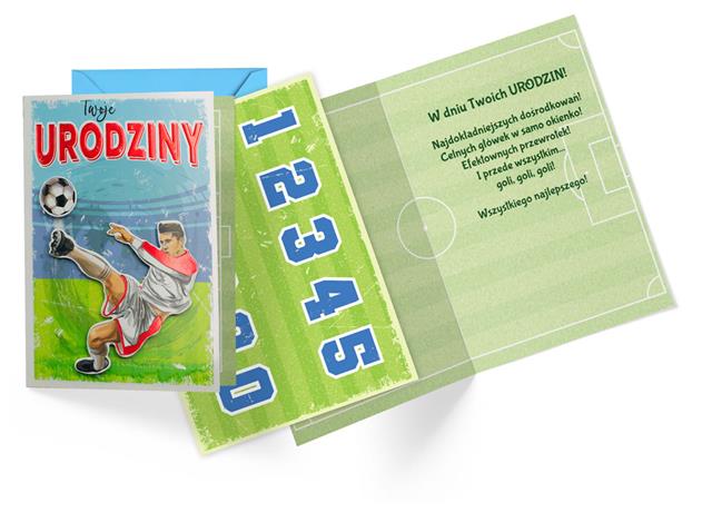 KUKARTKA KARTKA OZDOBNA URODZINY NAKLEJKIZCYFRĄDK-1070