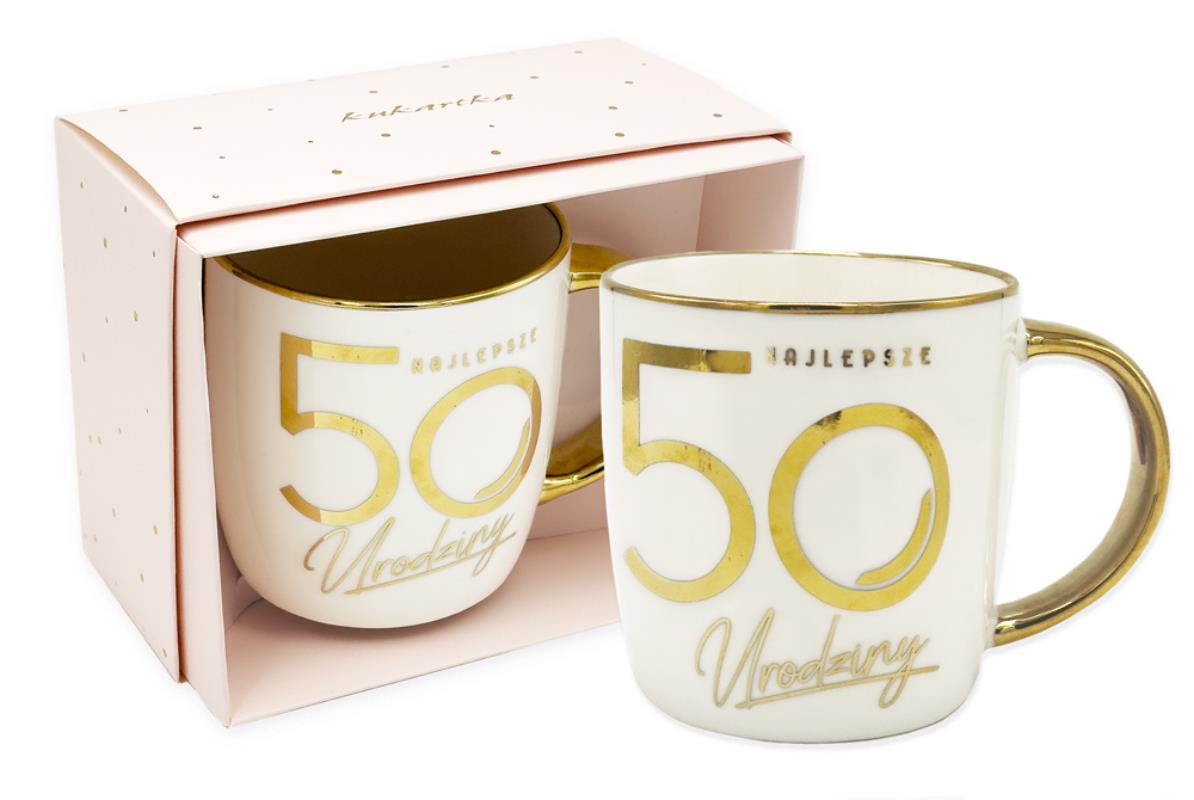 KUKARTKA KUBEK ELIIE 350ML 50 URODZINY  EL-005