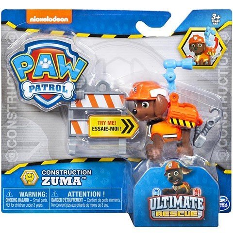 spin master psi patrol - zuma construction figurka ultimate rescue 6045827