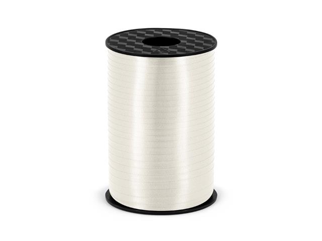 Wstążka plastikowa, biały, 5mm/225m PARTYDECO
